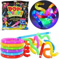 Zabawki sensoryczne - Rurki sensoryczne pop tube świecące 6szt Trifox - zabawka - miniaturka - grafika 1