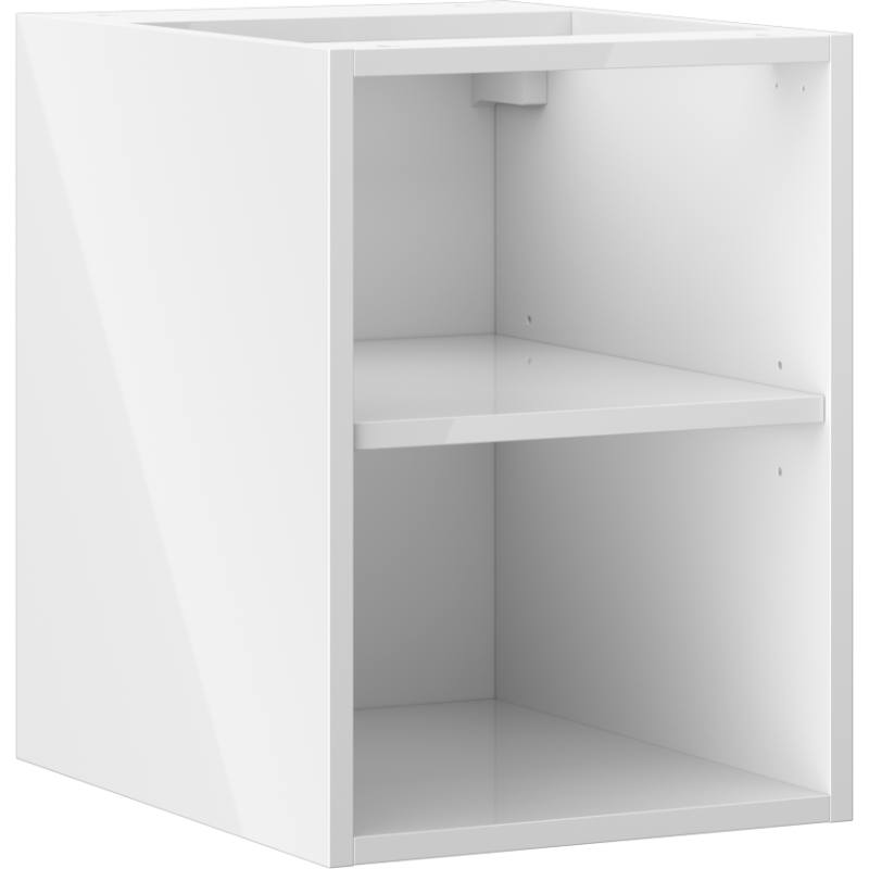 Mexen Box-A szafka otwarta z półką 35 cm, biała połysk - 91AX2-0350-470-0-00