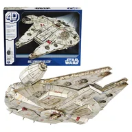Figurki dla dzieci - Star Wars Statek Millennium Falcon Sokół Millennium Figurka 4D Build Puzzle 3D Model Przestrzenny Figurka 223 El. - miniaturka - grafika 1