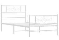 Łóżka - Rustykalne białe łóżko z metalu 90x200 cm F5-L66 - miniaturka - grafika 1