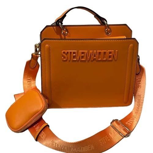 Steve Madden Damska torba na ramię Bevelyn Cabrio, jeden rozmiar, Mango, Rozmiar Uniwersalny