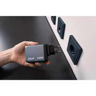 Verbatim GNC-100 GaN Charger 100W with - Ładowarki do telefonów - miniaturka - grafika 3