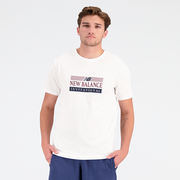 Koszulki męskie - Koszulka męska New Balance MT31906WT  biała - miniaturka - grafika 1