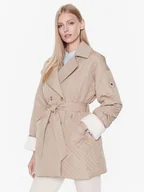 Kurtki damskie - Tommy Hilfiger Kurtka przejściowa Quilted WW0WW37268 Beżowy Loose Fit - miniaturka - grafika 1