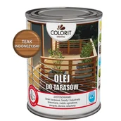 Farby i impregnaty do drewna - Colorit Drewno Olej do tarasów Teak indonezyjski 0,75 l - miniaturka - grafika 1