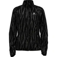 Kurtki i kamizelki sportowe damskie - Kurtka do biegania damska Odlo Jacket ESSENTIAL LIGHT PRINT - miniaturka - grafika 1