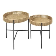 Ławy i stoliki kawowe - Zestaw 2 stolików Pampa plecione - miniaturka - grafika 1