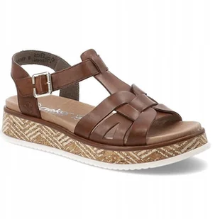Rieker Sandals W0853-24 Brązowe 40 - Sandały damskie - miniaturka - grafika 1