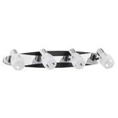 Lampy ścienne - Kinkiet ścienny Albedo chromowany biały-czarny 4xE14x10W wym: 13 x 58 x 13 cm metal IP20 Alfa - miniaturka - grafika 1