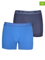 Majtki męskie - U.S. Polo Assn. Bokserki (2 pary) w kolorze granatowym i niebieskim - miniaturka - grafika 1