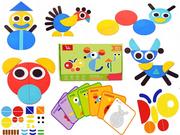 Układanki dla dzieci - Drewniana Gra Puzzle Układanka Klocki Montessori A1 - miniaturka - grafika 1