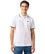 Koszulki męskie - Koszulka Wrangler POLO SHIRT 112365466 White S - miniaturka - grafika 1