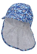 Czapki damskie - Sterntaler Unisex dziecięca czapka z daszkiem, ochrona karku, rekiny, czapka dziecięca, niebieska, normalna, niebieski, 53 - miniaturka - grafika 1