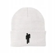 Czapki damskie - Czapka Zimowa Beanie Billie Eilish Bad Guy Biała Prezent Streetwear Y2K - miniaturka - grafika 1