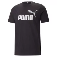 Koszulki sportowe męskie - Koszulka fitness męska Puma ESS+ 2 Col Logo Tee - miniaturka - grafika 1