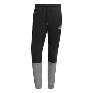 Spodnie dresowe męskie adidas ESSENTIALS MELANGE czarne HK2899-XS - Dresy męskie - miniaturka - grafika 1