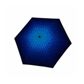 Parasole - Parasol damski Doppler Carbonsteel Mini Slim Fusion Blue manualny składany granatowy wzór - miniaturka - grafika 1