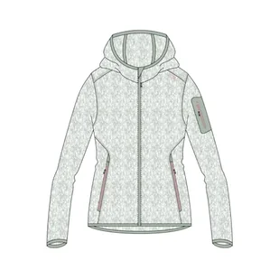 CMP - Damska kurtka Knit-Tech ze stałym kapturem, Jade-White, 42 - Kurtki damskie - miniaturka - grafika 1