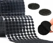 Scrapbooking - Rzepy samoprzylepne 6 cm DUŻE kółka z klejem czarn - miniaturka - grafika 1