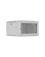 Kable miedziane - Szafa instalacyjna Rack 19'' Lanberg 6U 600x600 wisząca szara drzwi perforowane flat pack WF01-6606-23S - miniaturka - grafika 1