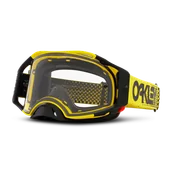 Gogle i okulary motocyklowe - Gogle Cross Oakley Airbrake M Żółty - miniaturka - grafika 1