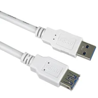 Kable USB - Kabel USB PremiumCord USB-A - USB-A 1 m Biały (ku3paa1w) - miniaturka - grafika 1