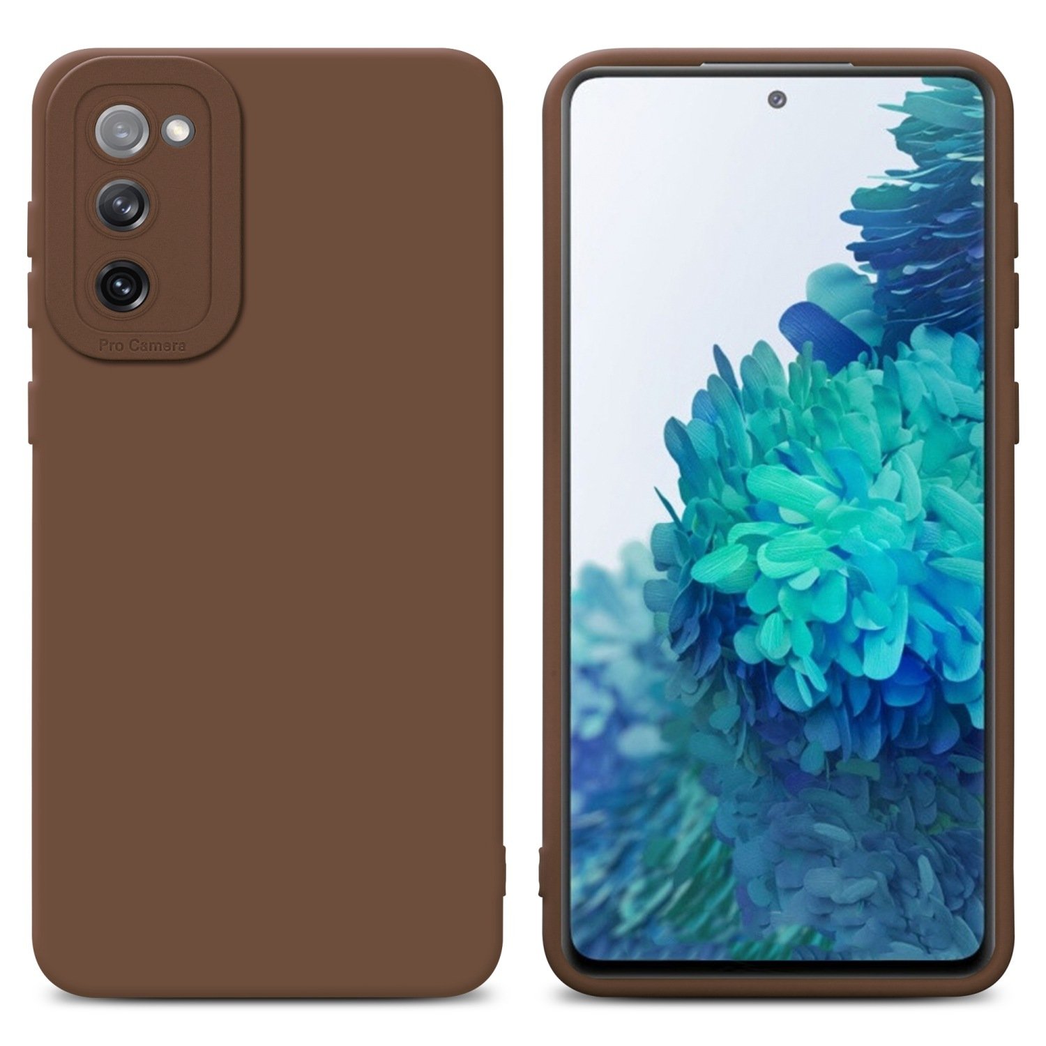 Pokrowiec Cadorabo do Samsung Galaxy S20 FE z brązowym silikonowym etui TPU na telefon komórkowy