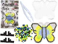 Prace ręczne dla dzieci - Zestaw Koraliki Do Prasowania, Szablon, Saszetka Motyl - miniaturka - grafika 1