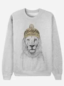 Bluzy damskie - WOOOP Bluza "Winter is coming" w kolorze szarym - miniaturka - grafika 1