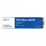 Dyski SSD - SSD|WESTERN DIGITAL|SA510|500GB|M.2|SATA 3.0|Write speed 510 MBytes/sec|Read speed 560 MBytes/sec|2.38mm|TBW 200 TB|MTBF 1750000 hours|WDS500G3B0B - miniaturka - grafika 1