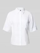 Bluzki damskie - Bluzka koszulowa o kroju relaxed fit z czystego lnu - miniaturka - grafika 1