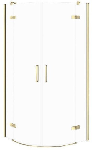 Cersanit Kabina PRYSZNICOWA PÓŁOKRĄGŁA CITY ZŁOTA 90X90X195 SZKŁO TRANSP