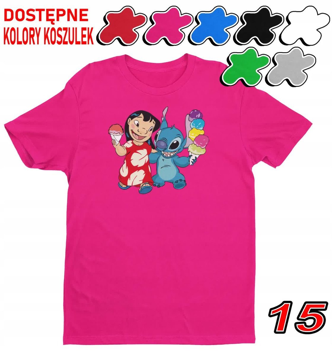 Koszulka Dziecięca Z Nadrukiem Dla Fana Stich Angel Słodziak -L 146-152