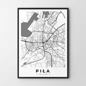 Obrazy i zdjęcia - Plakat Mapa Piła - miniaturka - grafika 1