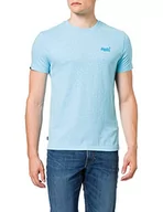 Koszulki męskie - Superdry T-shirt męski, Turquoise Sea Grit, XXL - miniaturka - grafika 1