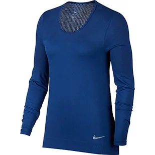 Nike koszulka damska W Nk Infinite Top Ls z długim rękawem Indigo Force/Reflective Silver XS - Koszulki i topy damskie - miniaturka - grafika 1