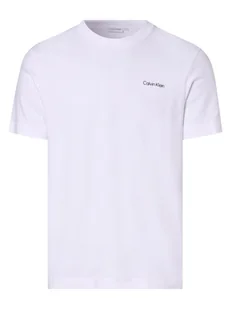 Calvin Klein T-shirt męski Mężczyźni Bawełna biały jednolity, S - Koszulki męskie - miniaturka - grafika 1