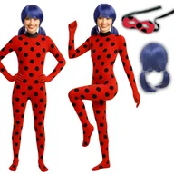 Stroje karnawałowe - Strój Kostium Przebranie Biedronka W Kropki Cosplay Kombinezon Bal 158/164 S/M - miniaturka - grafika 1