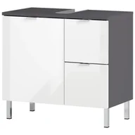 Szafki łazienkowe - Biało-szara szafka pod umywalkę Germania Mauresa, szer. 60 cm - miniaturka - grafika 1