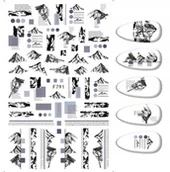 Ozdoby do paznokci - Naklejki Do Zdobienia Paznokci Wzorki Góry - miniaturka - grafika 1