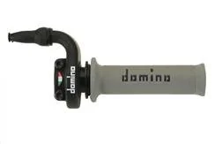 DOMINO UCHWYT DROGOWY 4T SZYBKIE CIĘCIE CZARNY/CZERWONY - Części motocyklowe - miniaturka - grafika 1