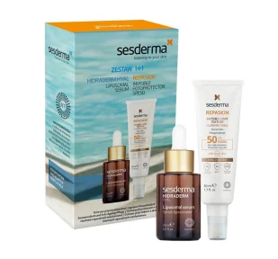 Sesderma promocyjny zestaw - Repaskin Fluido Invisible Fotoprotector SPF50 krem 50 ml + Hidraderm Hyal Liposomal Serum 30 ml - Balsamy i kremy do opalania - miniaturka - grafika 1