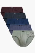 Majtki damskie - Atlantic 5SMP-003 slipy męskie 5-pack bawełniane granat/zielony/burgund/indygo/denim - miniaturka - grafika 1