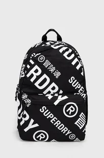 Superdry plecak damski kolor czarny duży wzorzysty - Plecaki - miniaturka - grafika 1