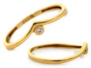Pierścionki - Złoty pierścionek 585 DELIKATNY Z CYRKONIĄ 1,00g - miniaturka - grafika 1