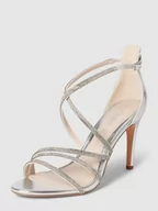 Sandały damskie - Sandały z ozdobnym obszyciem - miniaturka - grafika 1