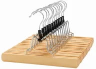 Wieszaki do szafy - Wieszaki drewniane do szafy na spodnie 12 szt. D6-C69 - miniaturka - grafika 1