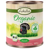 Mokra karma dla psów - Korzystny pakiet Lukullus Organic Adult, 12 x 800 g - Indyk z cukinią (bez glutenu) - miniaturka - grafika 1