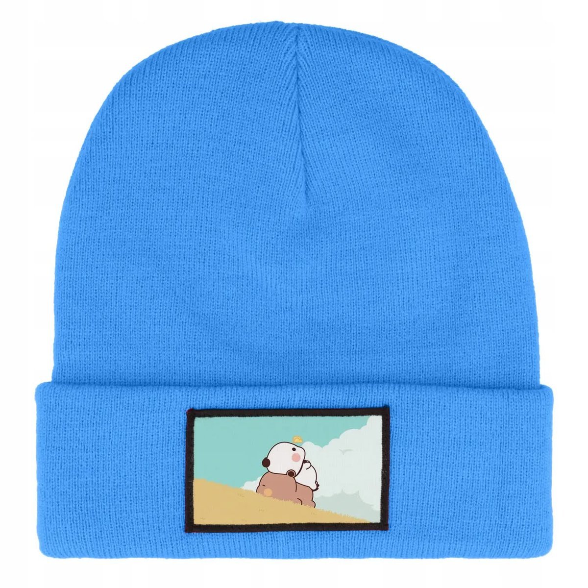 CZAPKA ZIMOWA CIEPŁA NIEBIESKA DZIECIĘCA Z MOTYWEM CARTOONS BEAR MIX WZORÓW