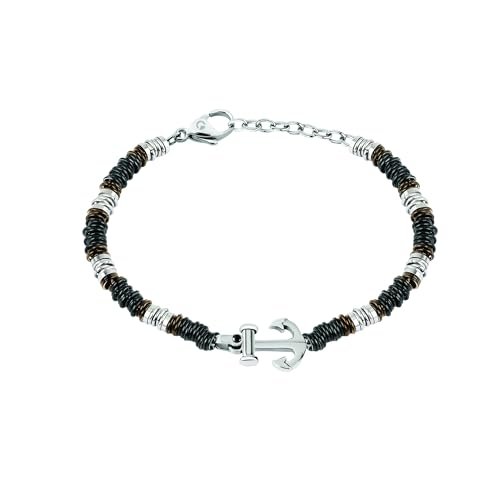 Sector Jewels SADQ41 męska bransoletka łańcuszkowa ze stali nierdzewnej, 21 cm, stal nierdzewna, bez kamieni szlachetnych